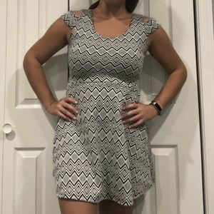 Cheryl Creations Black and White Shift Dress